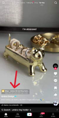 tiktok product button